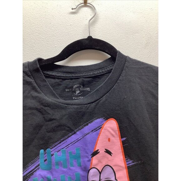 Nickelodeon Size Large Yourh Black Universal Studios Patrick Tee. Preloved - Picture 3 of 5